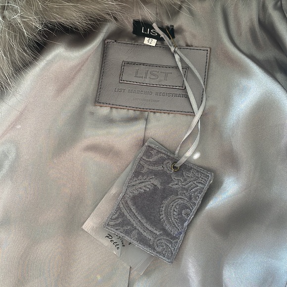 Grey Fur Knit Designer Jacket - Picture 8 of 10